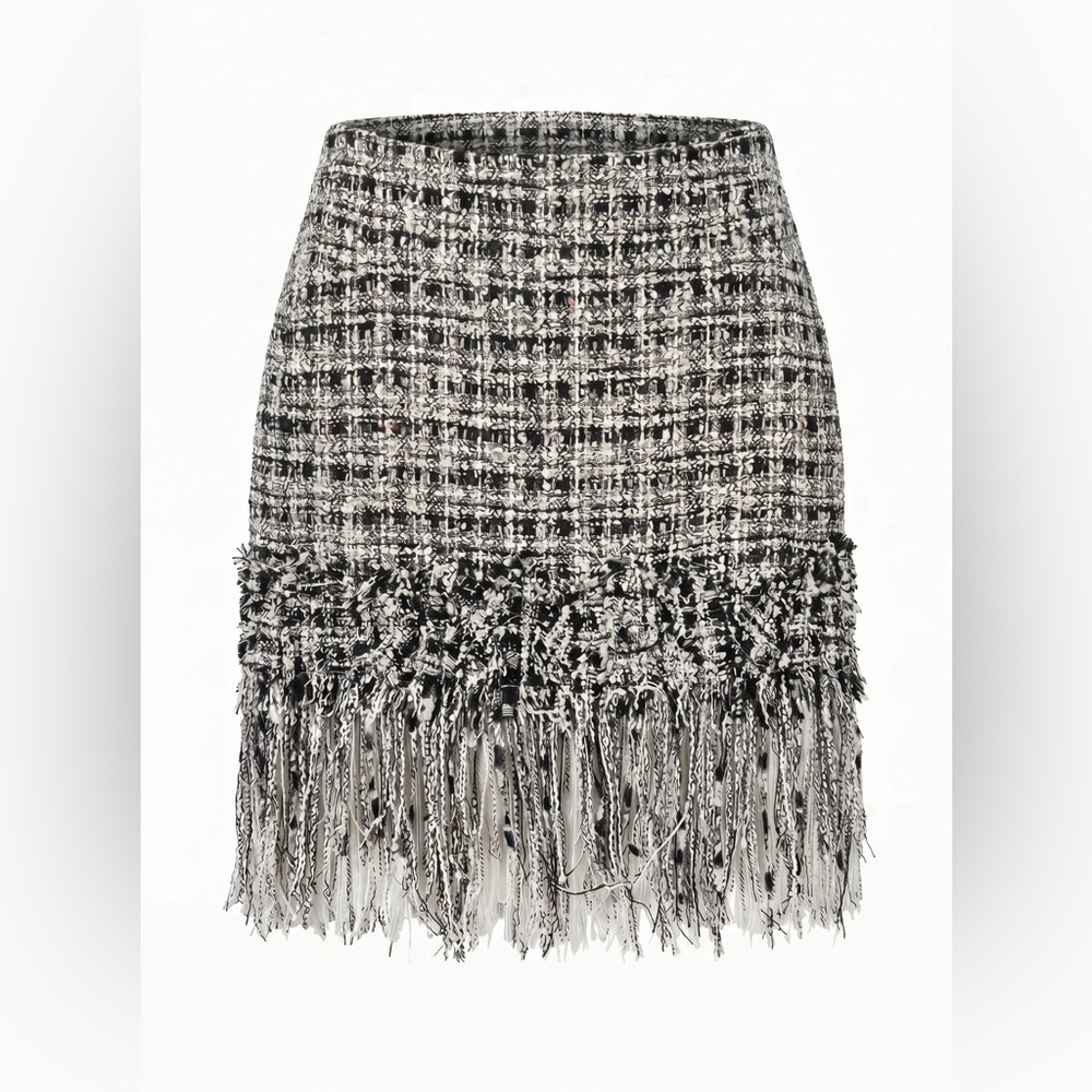 Chanel Tweed Fringe Skirt